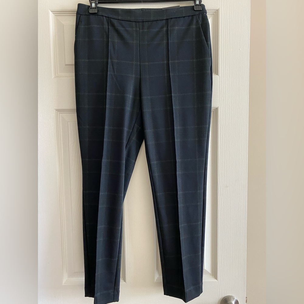 NWT Jules & Leopold navy and dark green, plaid slacks!